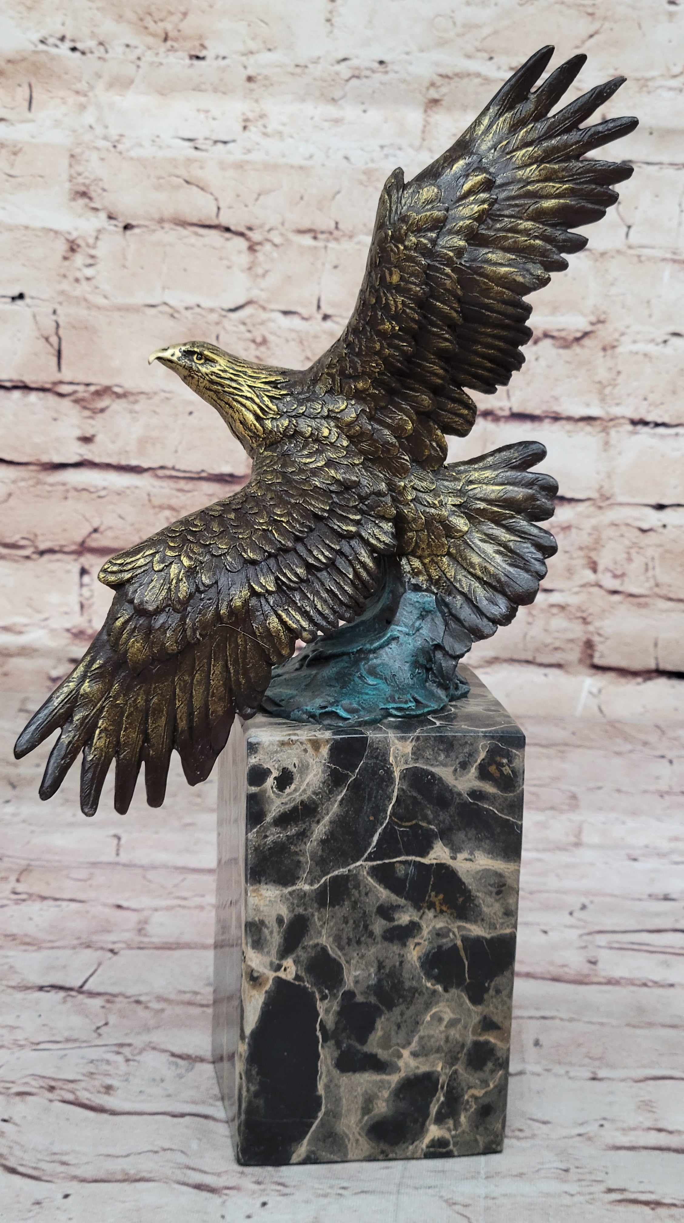 Milo Eagle Bust Bronze Statue