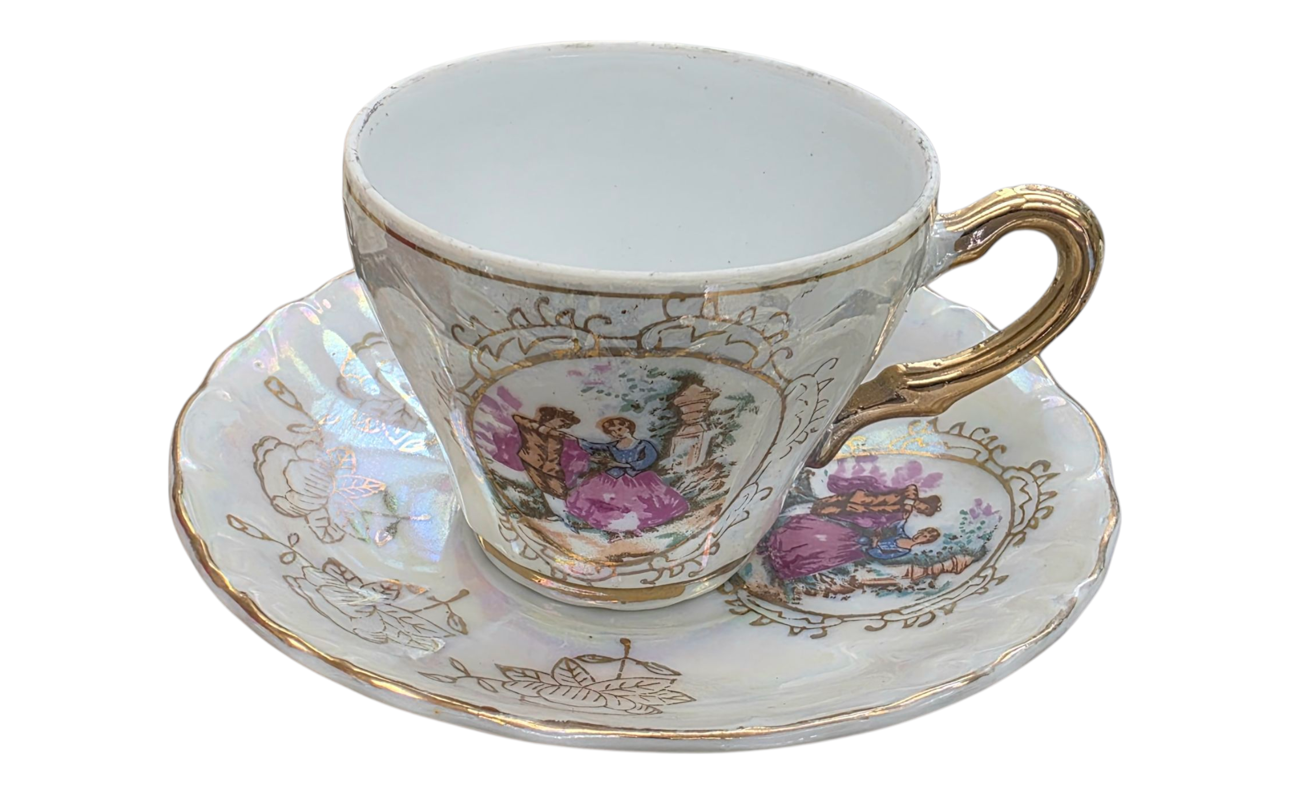 Vintage BS Made In Japan Porcelain Musical 15 Pieces Tea Set