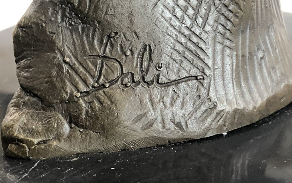 Dali Abstract Palm on Face Bronze Sculpture