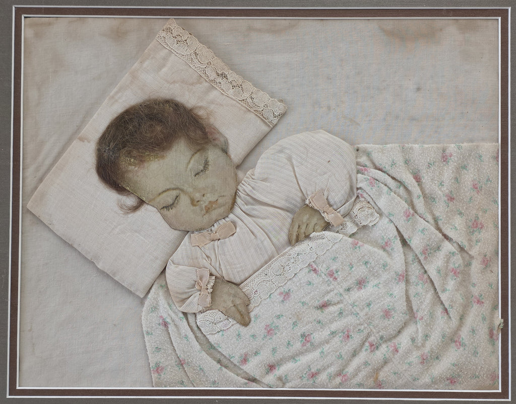 American (19th c.) framed Folk Art Portrait