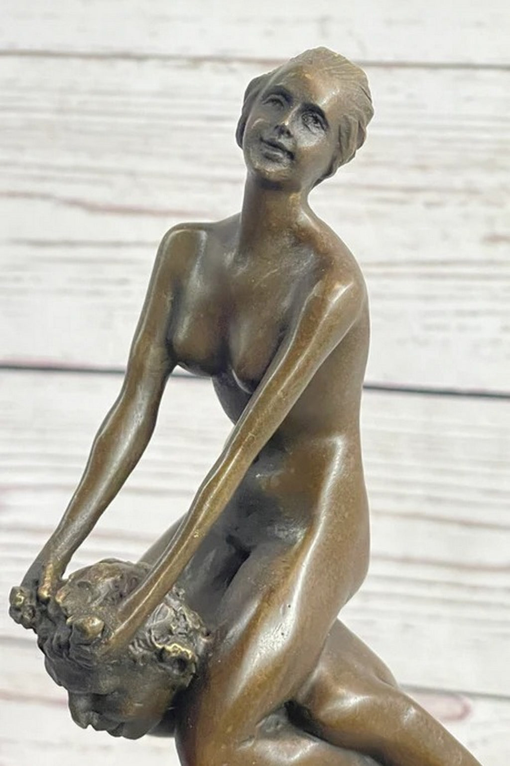 Signed Vienna Bronze Erotic Nymph and Satyr Bronze Sculpture