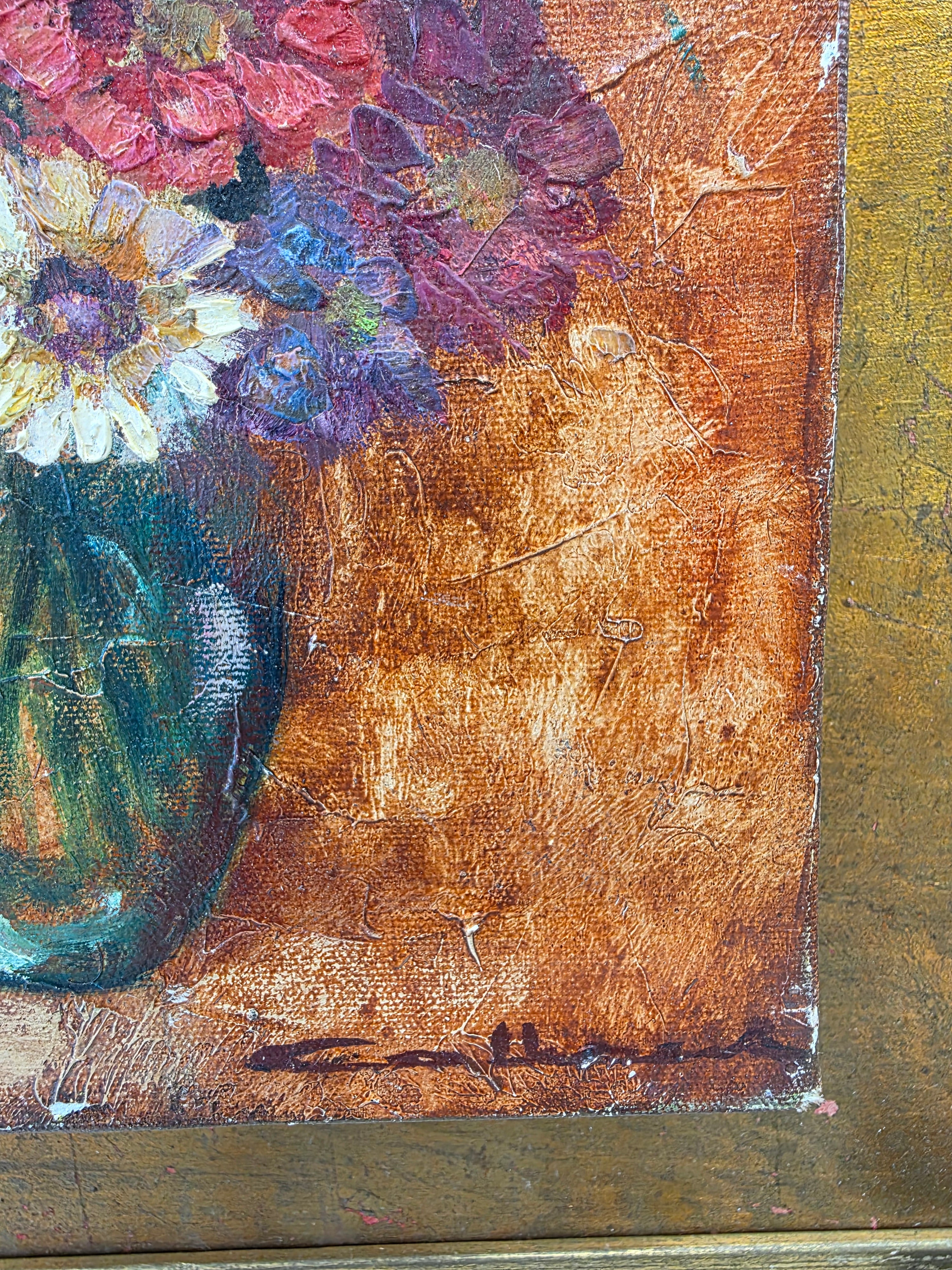 Still Life Floral Oil Painting Framed
