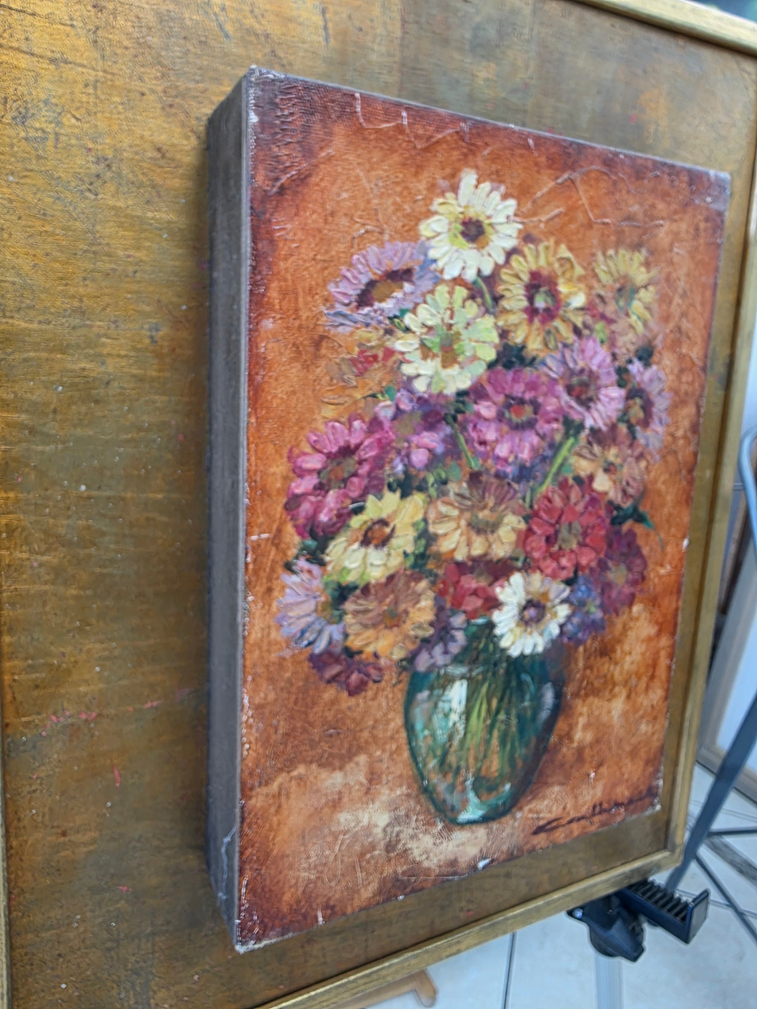 Still Life Floral Oil Painting Framed