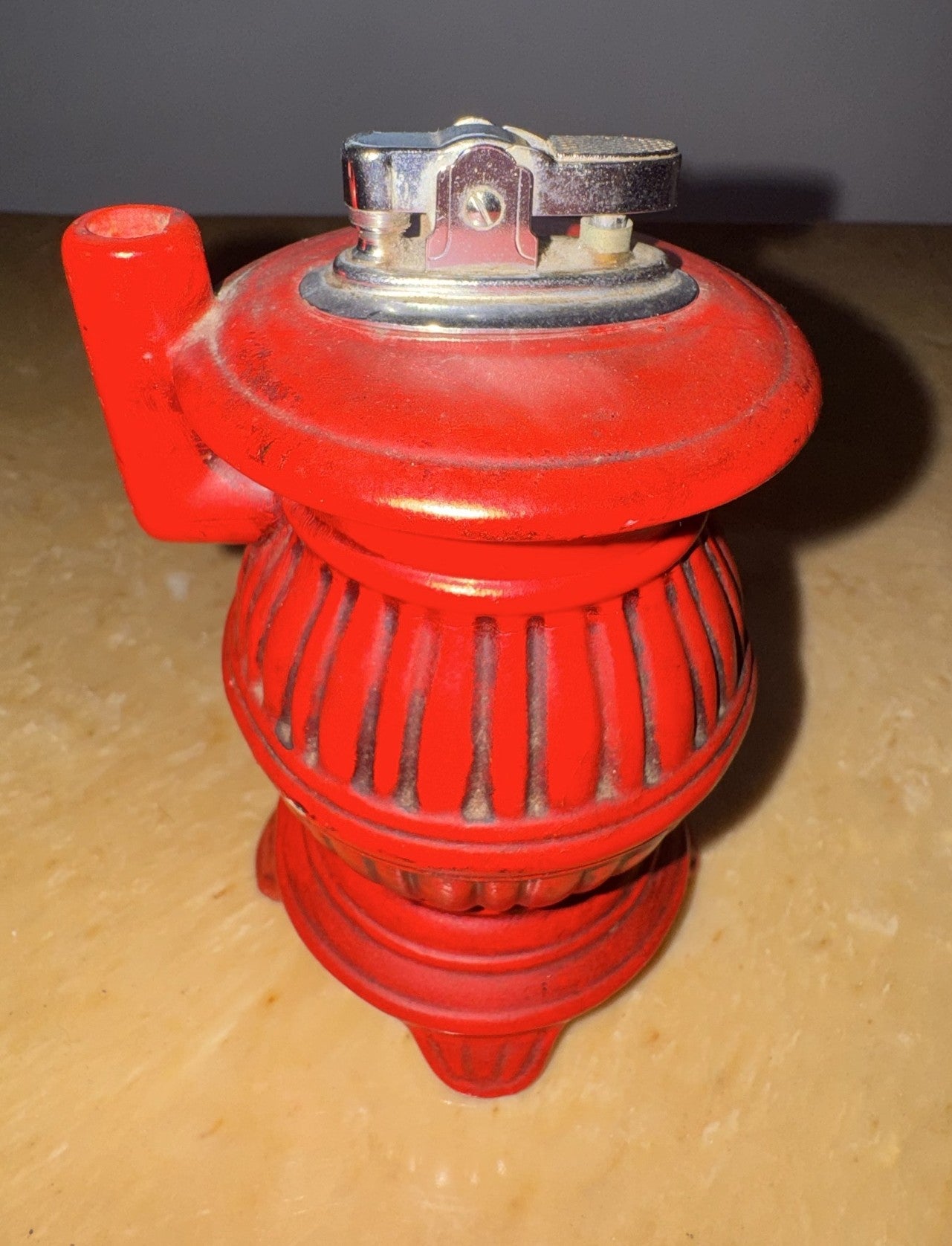 Red Cast Iron "Fire Hydrant" Table Lighter