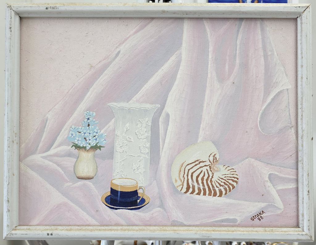 Straka oil on canvas framed painting