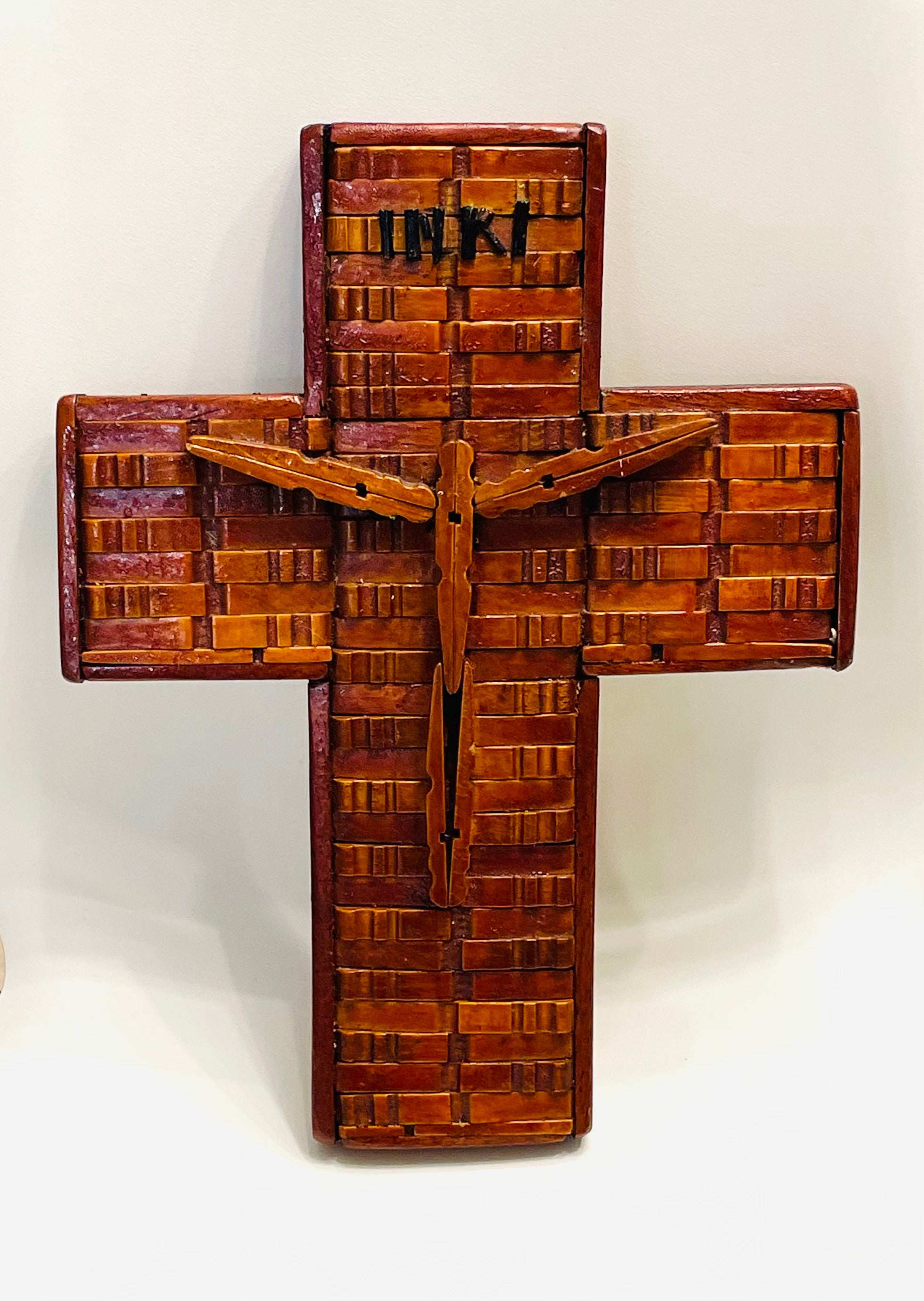 Cross made of Clothings  pin