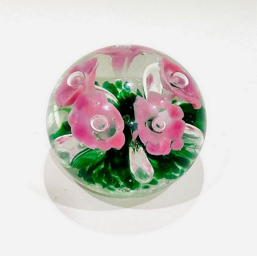 Vintage Murano Flower Paperweight