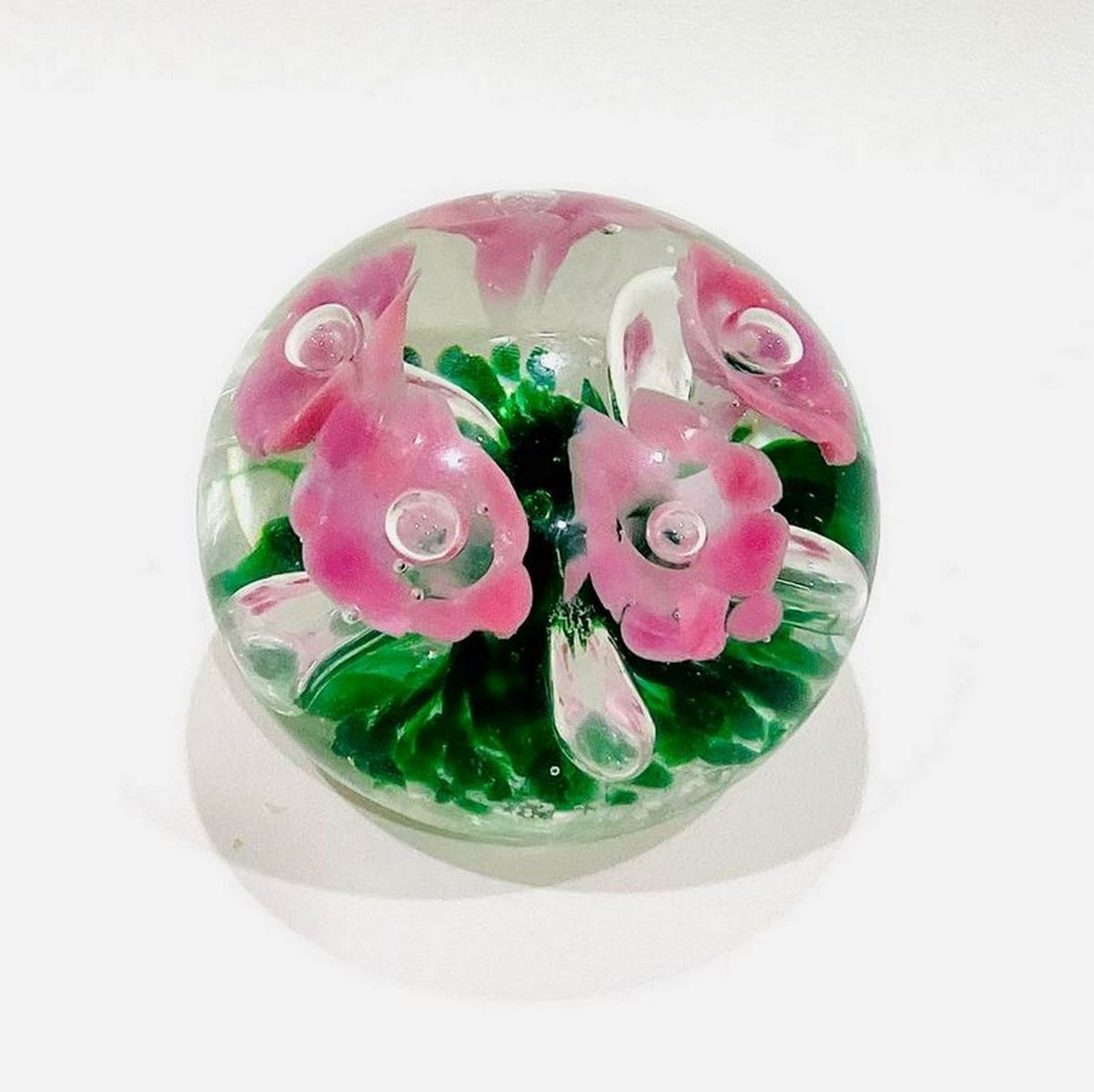 Vintage Murano Flower Paperweight