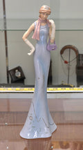Vintage Cosmos Art Deco Porcelain Woman Figurine 12" ht