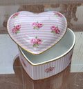 Vintage Heart shaped porcelain trinket box
