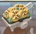 Vintage Ceramic Originals flower cart trinket box
