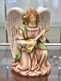 Vintage O'Well China Angel with Guitar, 7 1/2 inches ceramic figurine