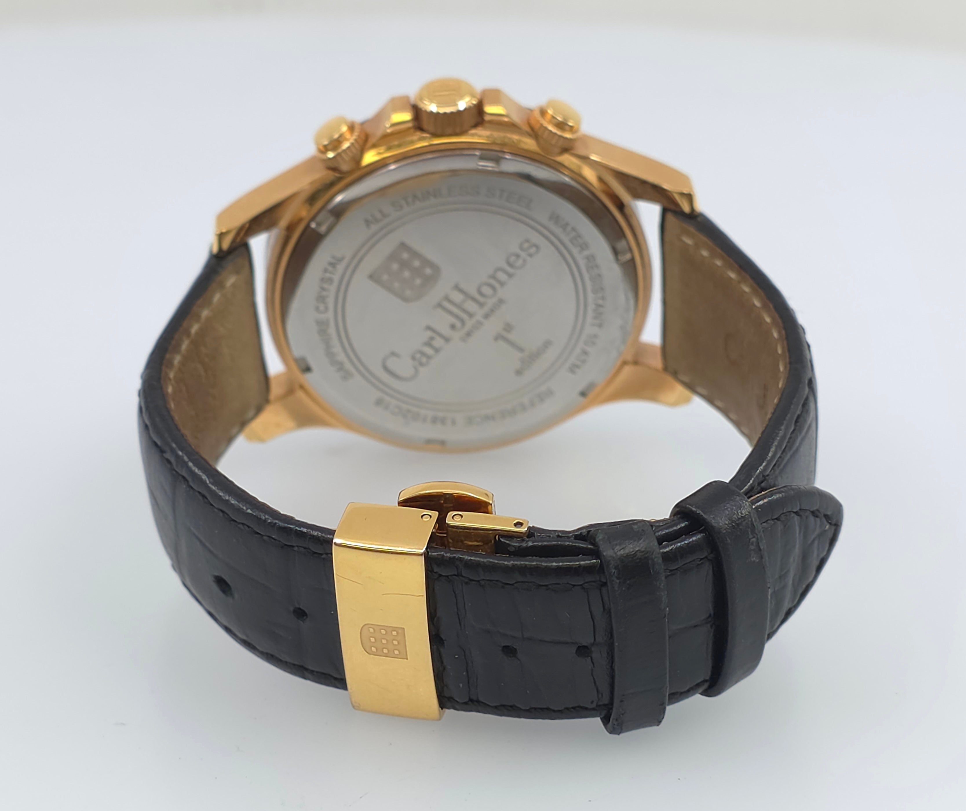 Carl Jhones Rose Color Chronograph Watch