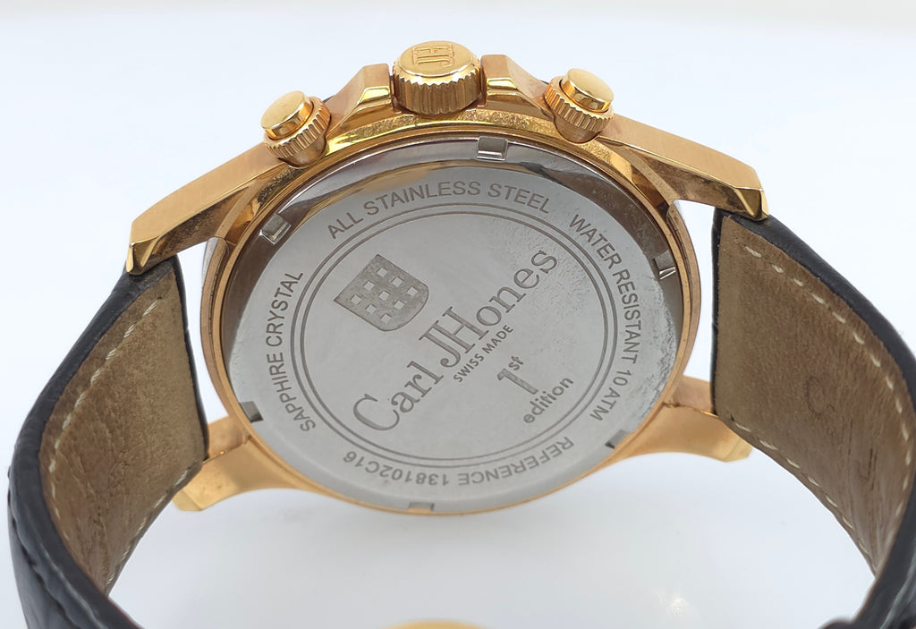 Carl Jhones Rose Color Chronograph Watch