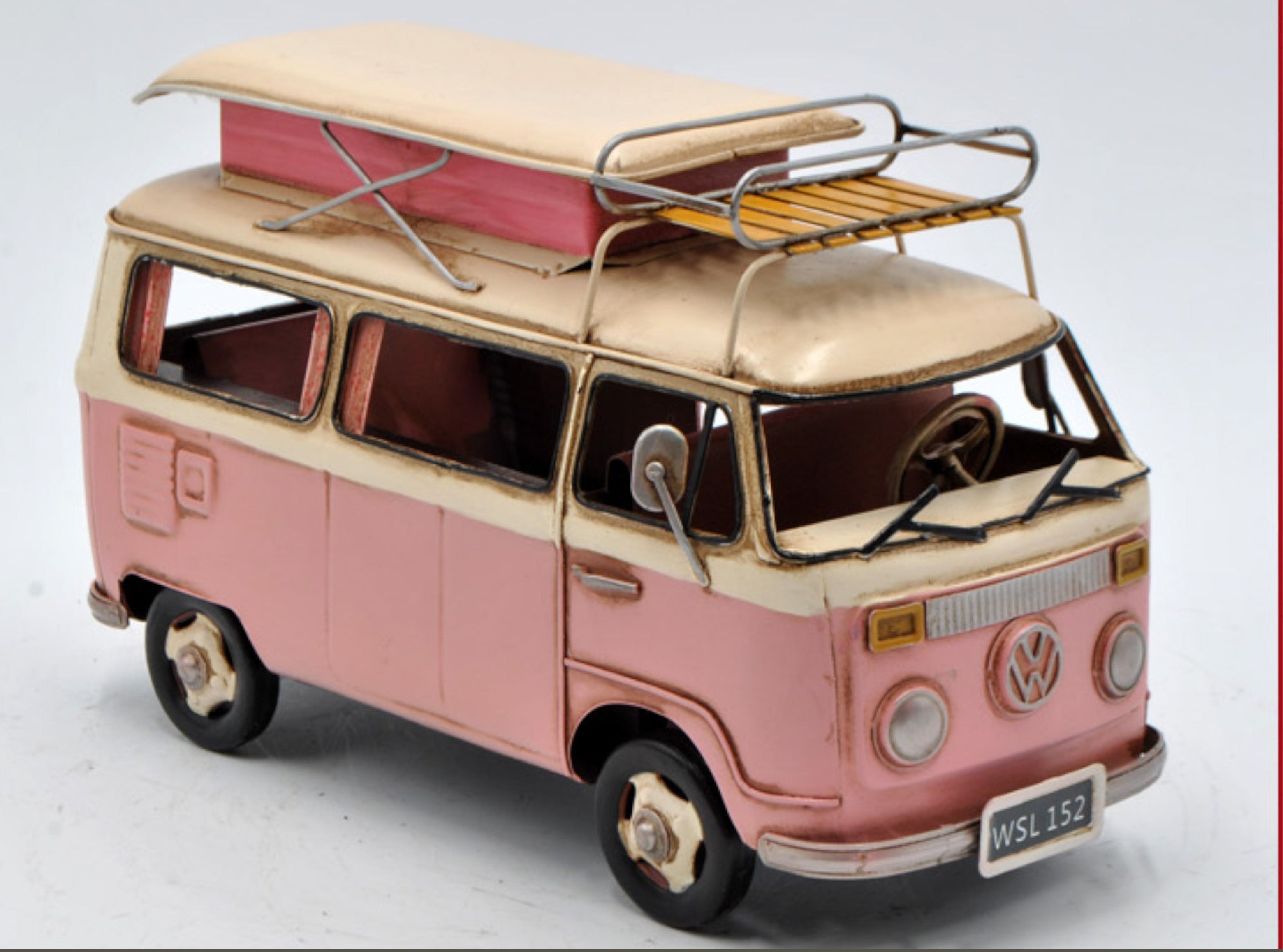 1966 BUS MODEL, VINTAGE CAMPING BUS, CAMPER MODEL 1:20SCALE FOR HOME DƒCOR