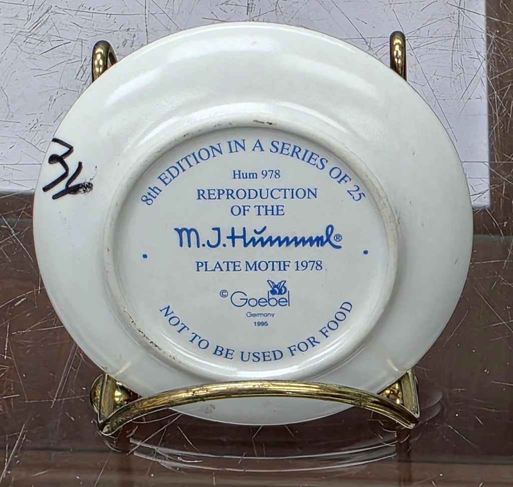 Vintage M.J. Hummel Goebel Germany Ceramic Mini Plate