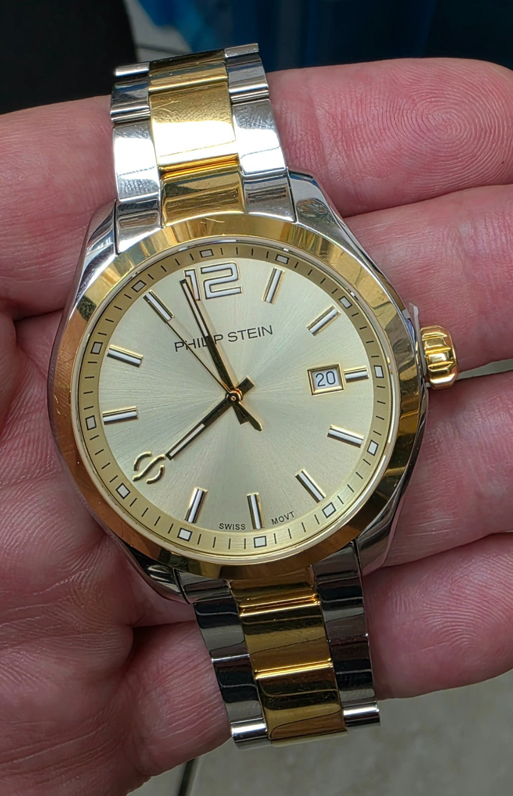 PHILIP STEIN LARGE SIZE TRAVELER COLLECTION WATCH