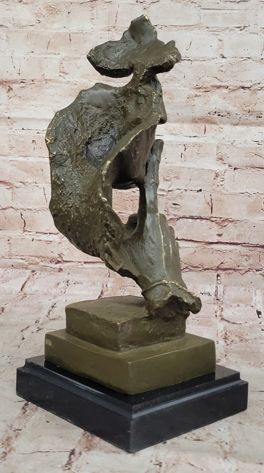 Abstract "Silence" Shh Hush Up Bronze Sculpture –  Modern Art Decor