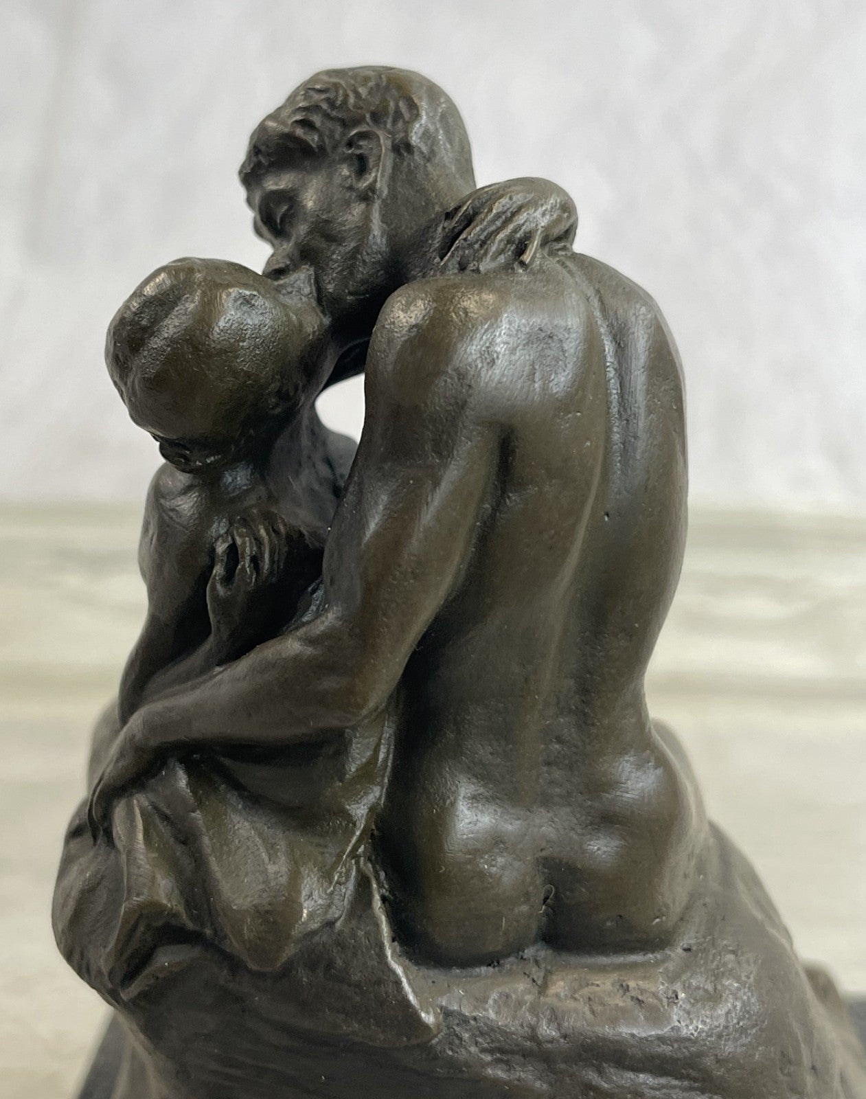 The Kiss by Auguste Rodin Romantic Nude Romance Love Bronze Statue Sculpture Art