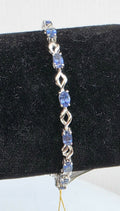 GGA certified 3.18 Tanzanite Silver Bracelet