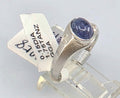 GGA Silver  1.75 ct Tanzanite and .15 Diamond Ring