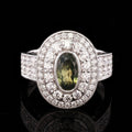 GIA CERTIFIED 1.42ct Alexandrite and 1.19ctw Diamond Platinum Ring