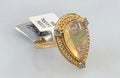 3.41 Opal Diamond Silver Ring