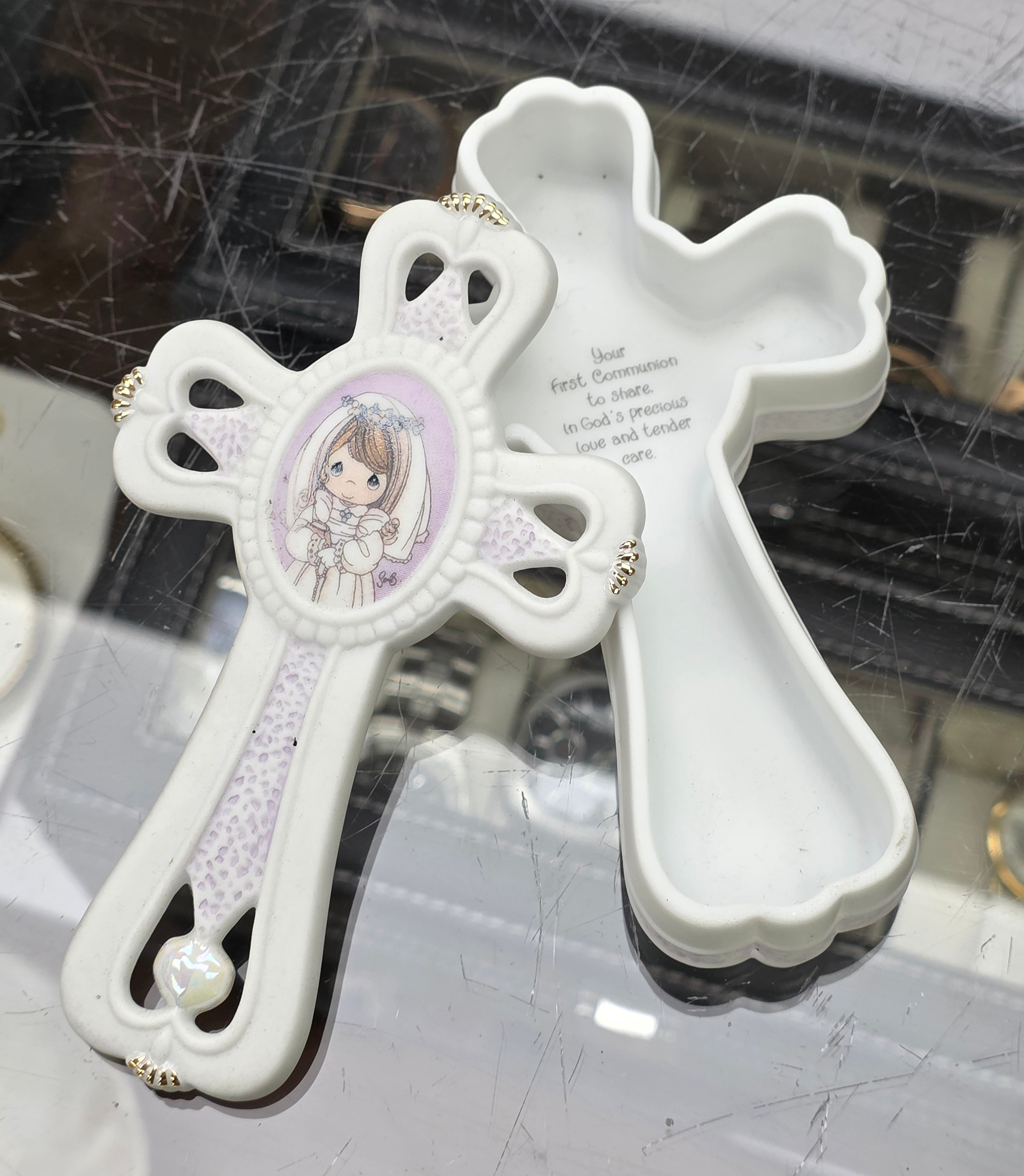 Precious Moments Girl's First Communion Cross