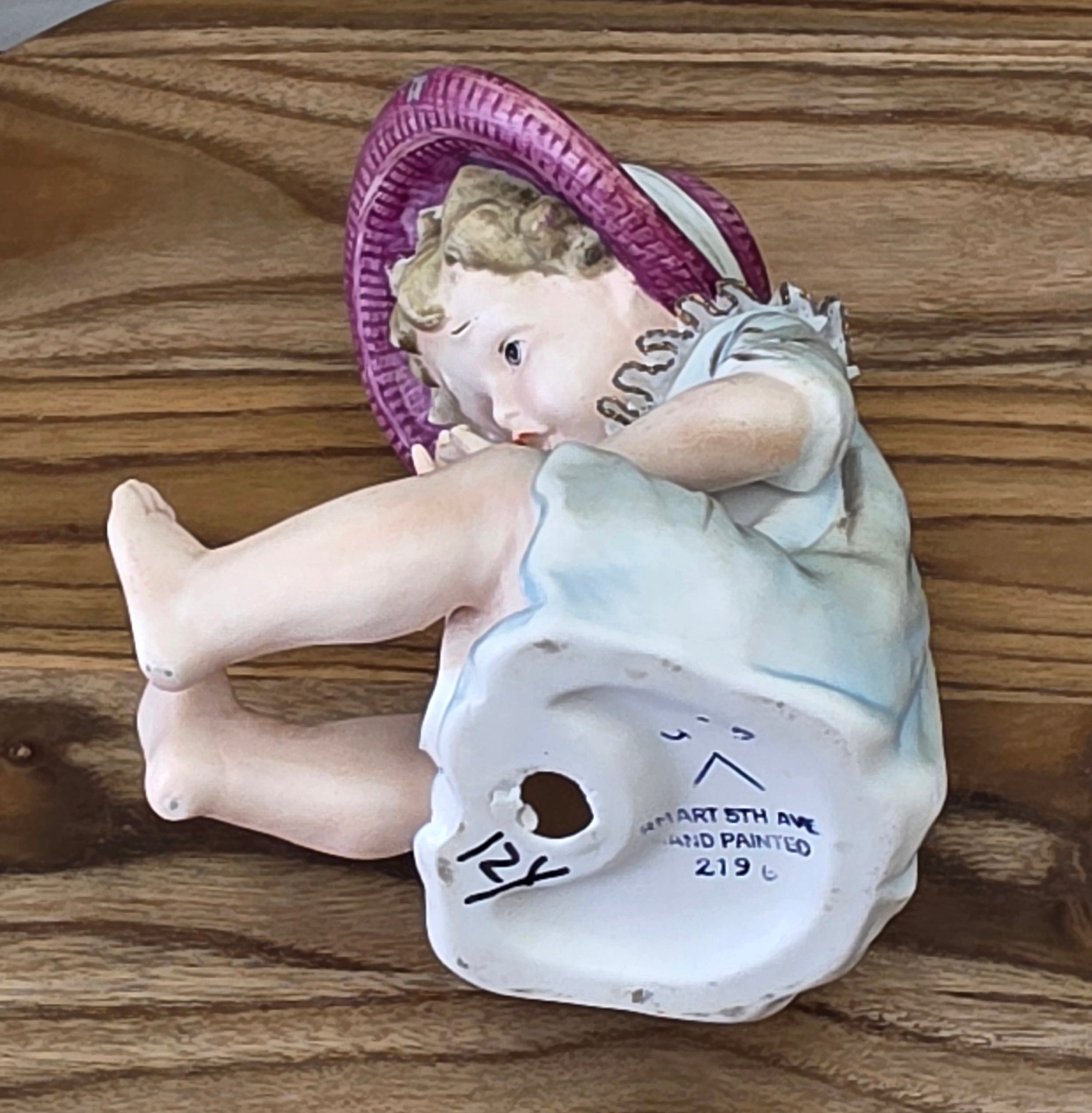 Vintage Piano Girl Figurine Night Light #4461 Arnart Japan Bisque Lace Trim