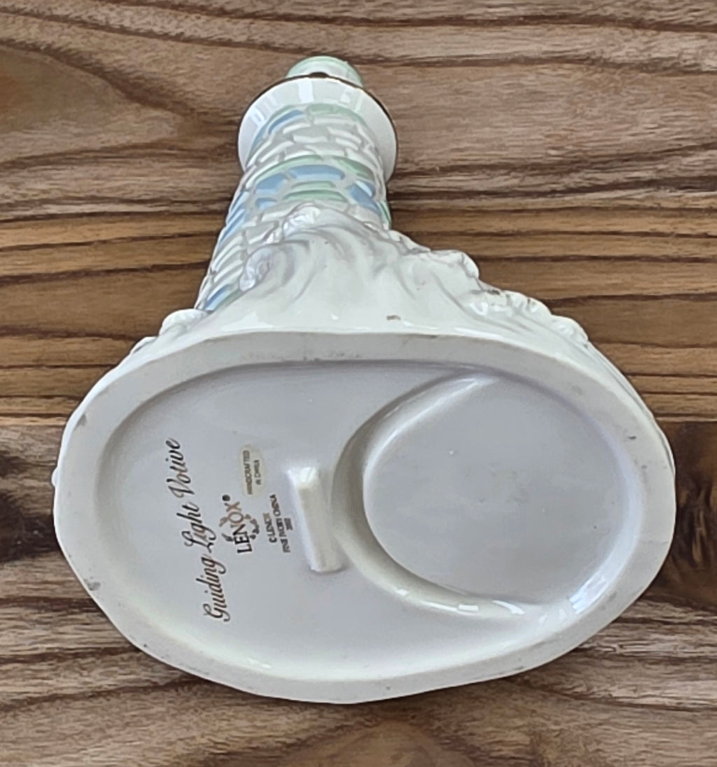 Vintage Lenox Porcelain Lighthouse Treasures In The Harbor/ Goldtrim.