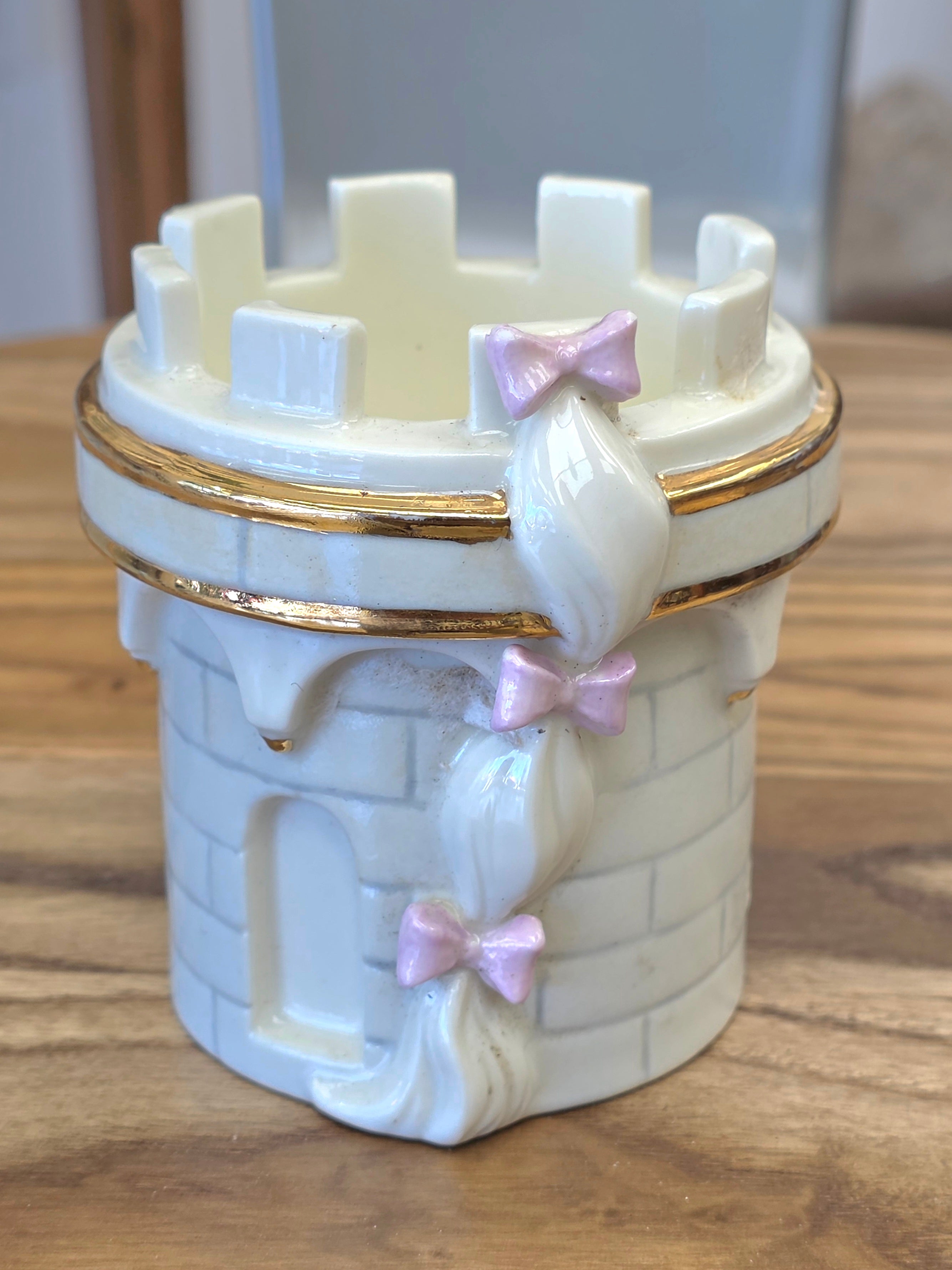 Lenox Rapunzel Kitty porcelain tower figurine