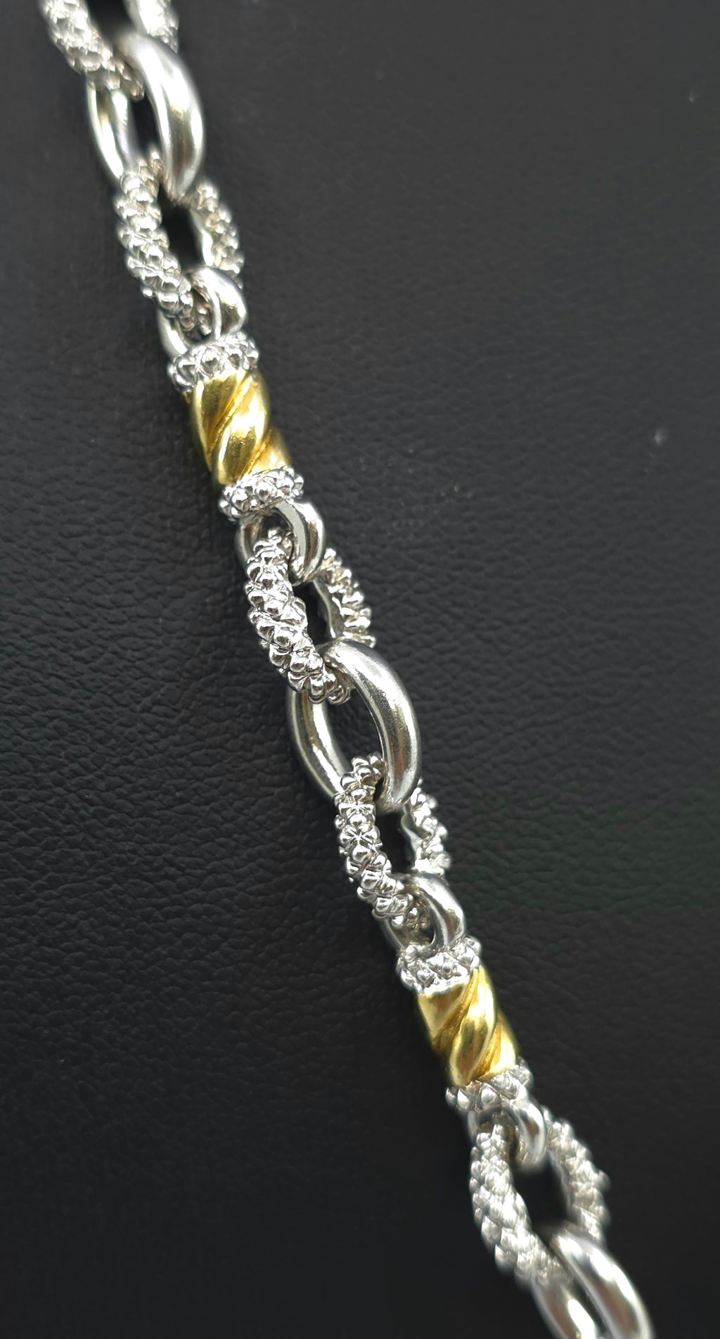 Judith Ripka Sterling Silver and 18K Gold  Diamond Heart Pendant and Diamond Necklace Chain