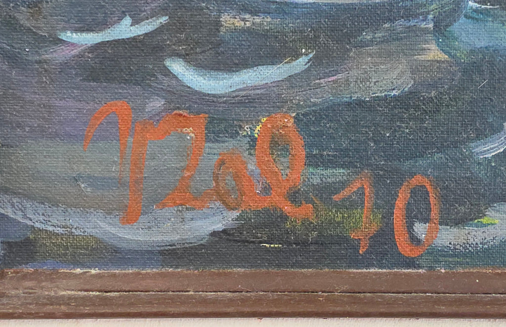 Oil on Canva Board "Fishing Boats"