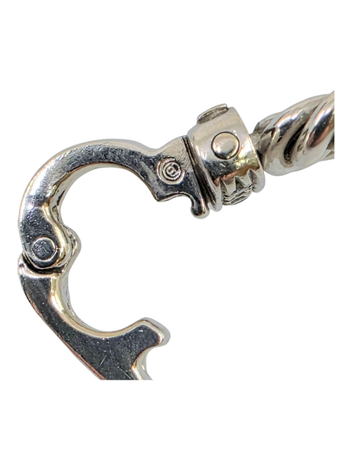 14k white gold link diamond bracelet