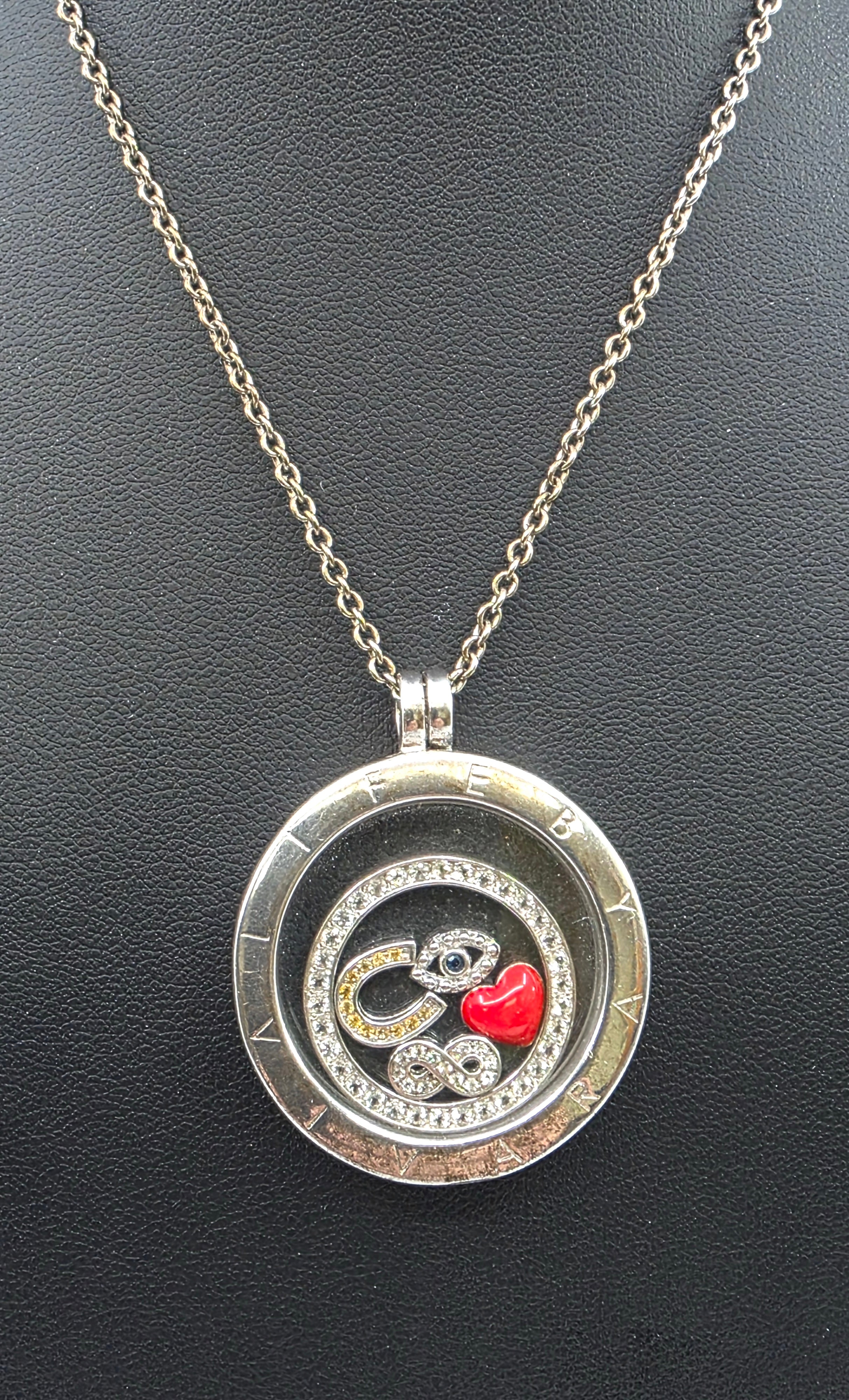 Life By Vivara Sterling Silver 925 Necklace Chain with Pendant charms