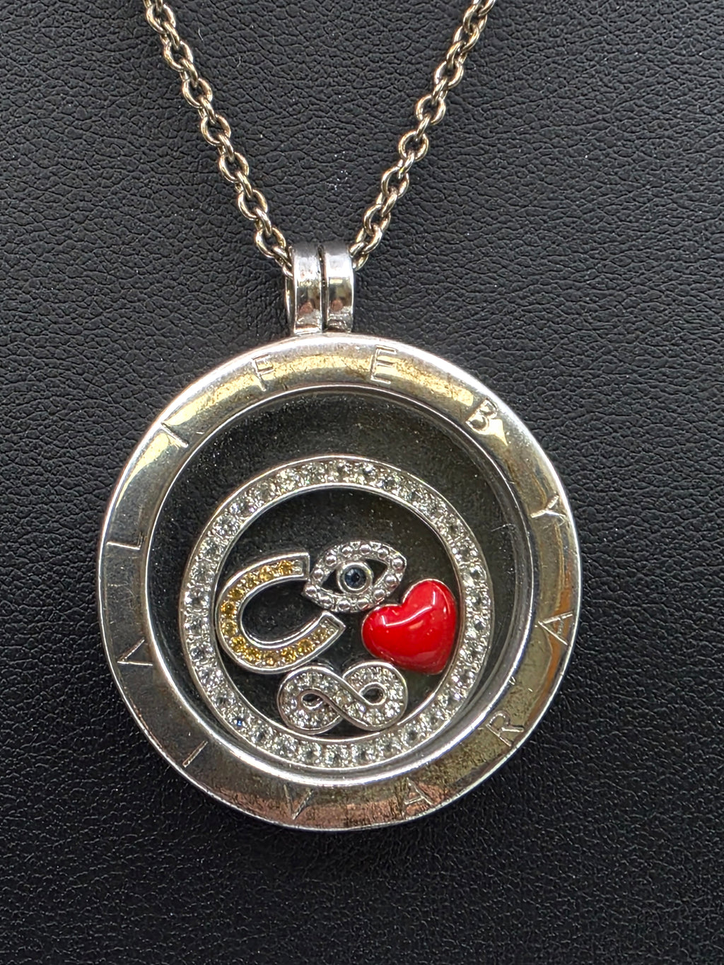 Life By Vivara Sterling Silver 925 Necklace Chain with Pendant charms