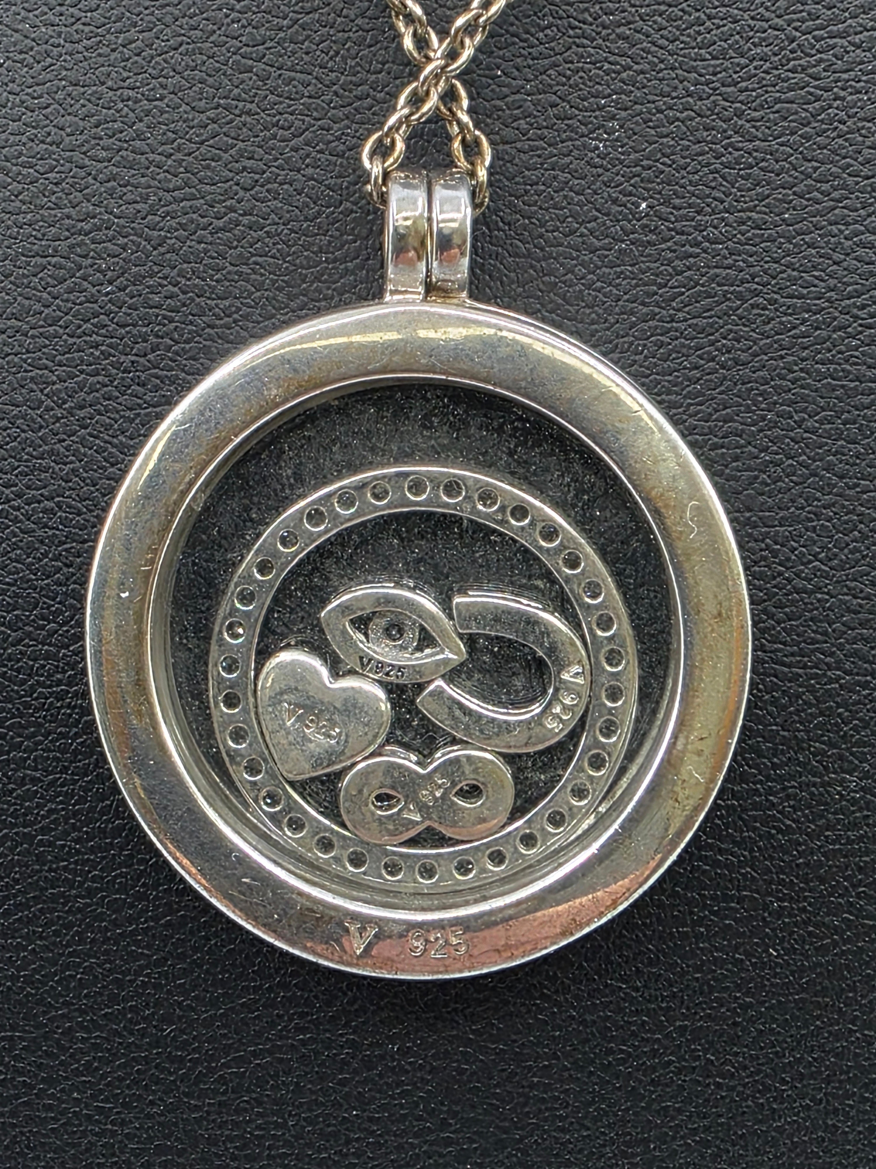 Life By Vivara Sterling Silver 925 Necklace Chain with Pendant charms