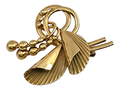 Vintage Carl Art gold-toned Pin brooch with a mid-century modern
