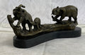 Barye Three ELEPHANTS Walking Statue SCULPTURE