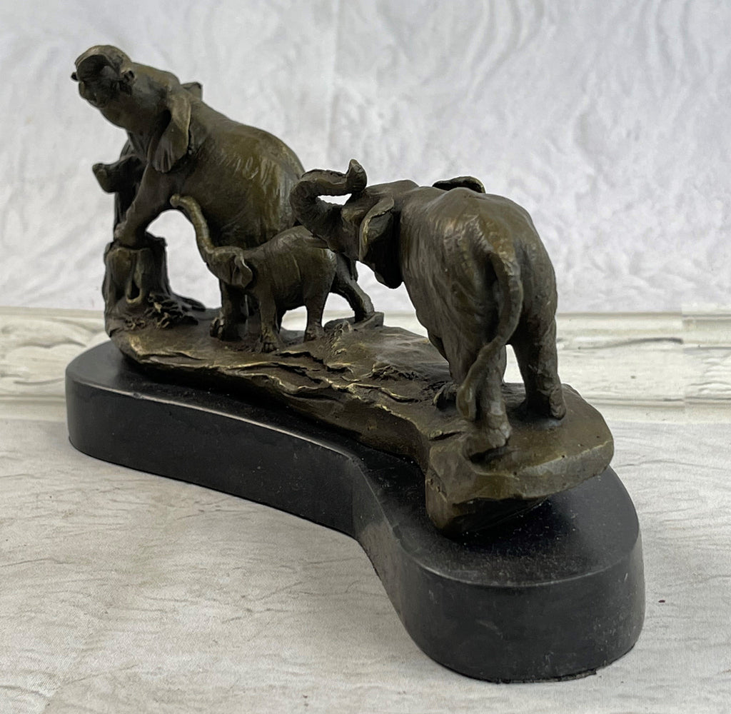 Barye Three ELEPHANTS Walking Statue SCULPTURE