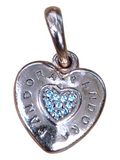Pandora Signature Heart Diamond Rose gold sterling silver pendant