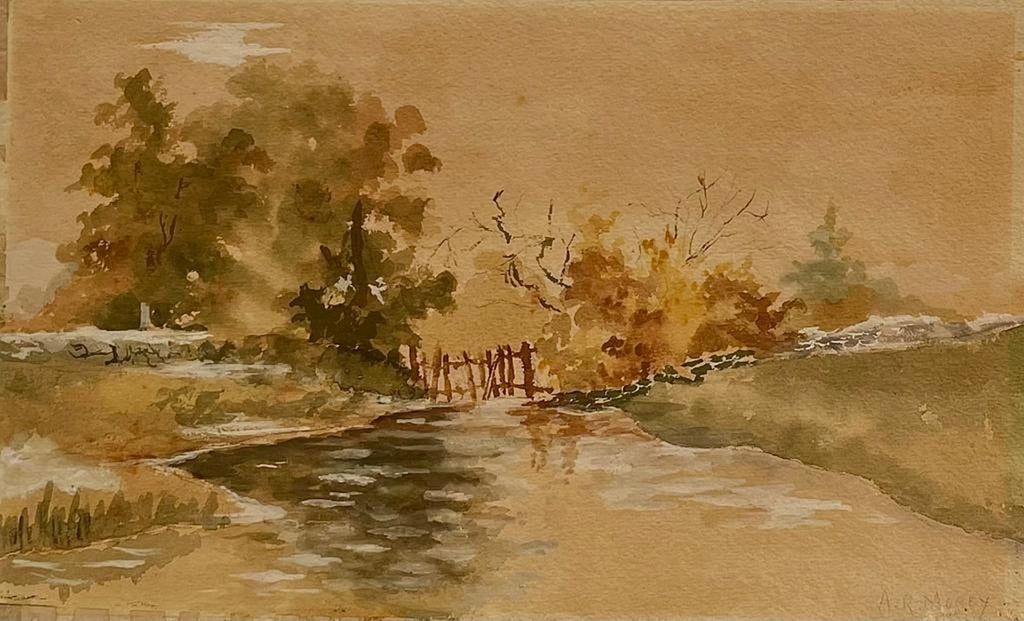 Antonio Rodriguez Morey watercolor on board