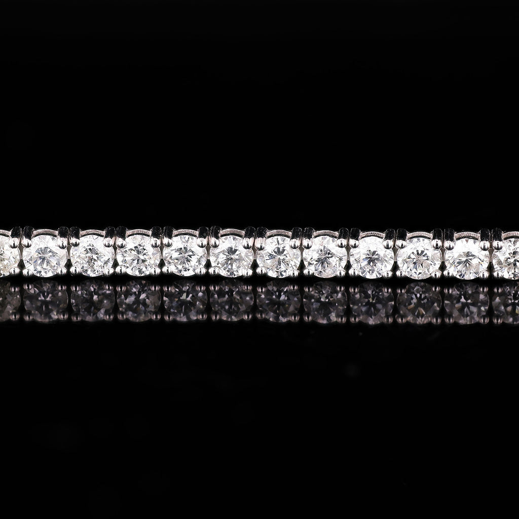 9.88ctw H to J COLOR I1 CLARITY Diamond 14K White Gold Tennis Bracelet