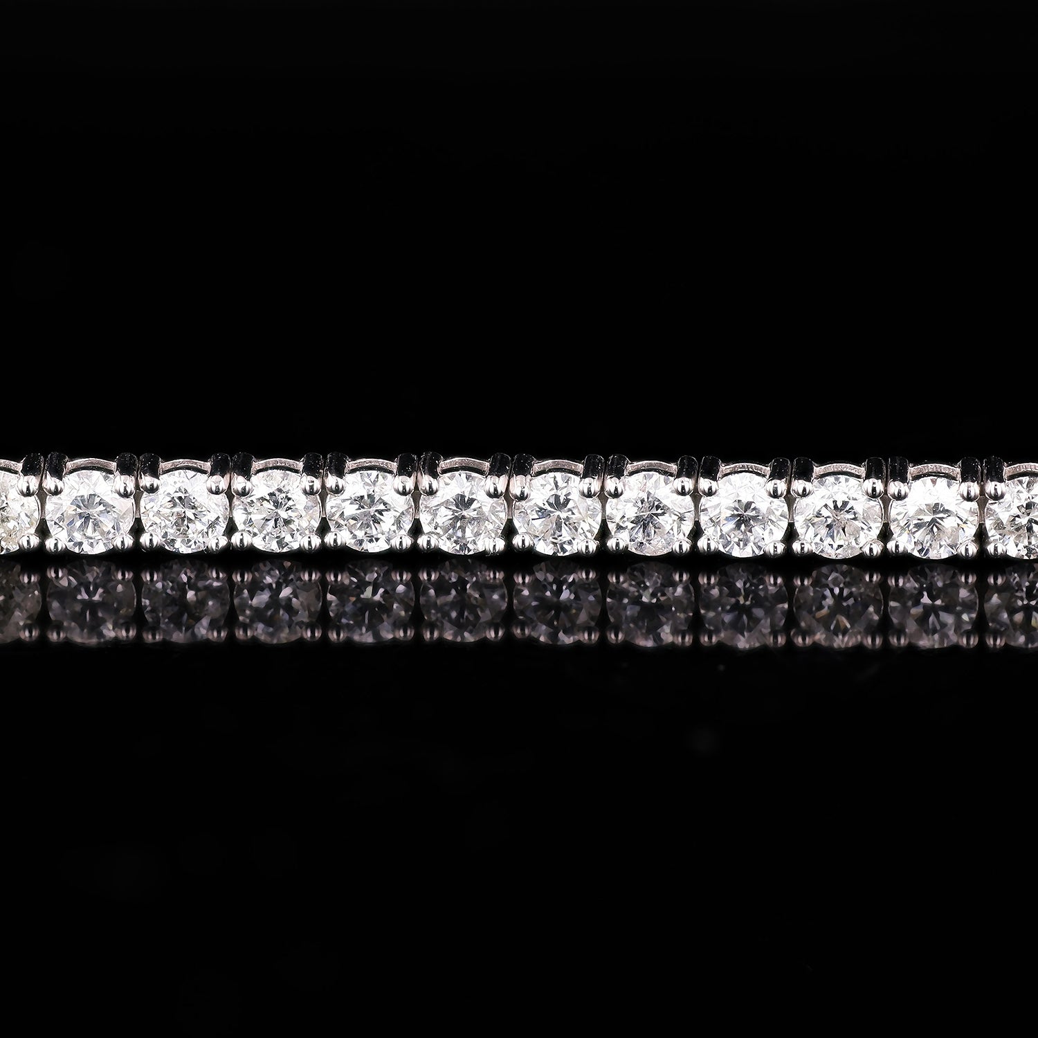 9.88ctw H to J COLOR I1 CLARITY Diamond 14K White Gold Tennis Bracelet
