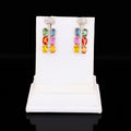 6.11ctw MultiColor Sapphire and 0.55ctw Diamond 14K Yellow Gold Earrings