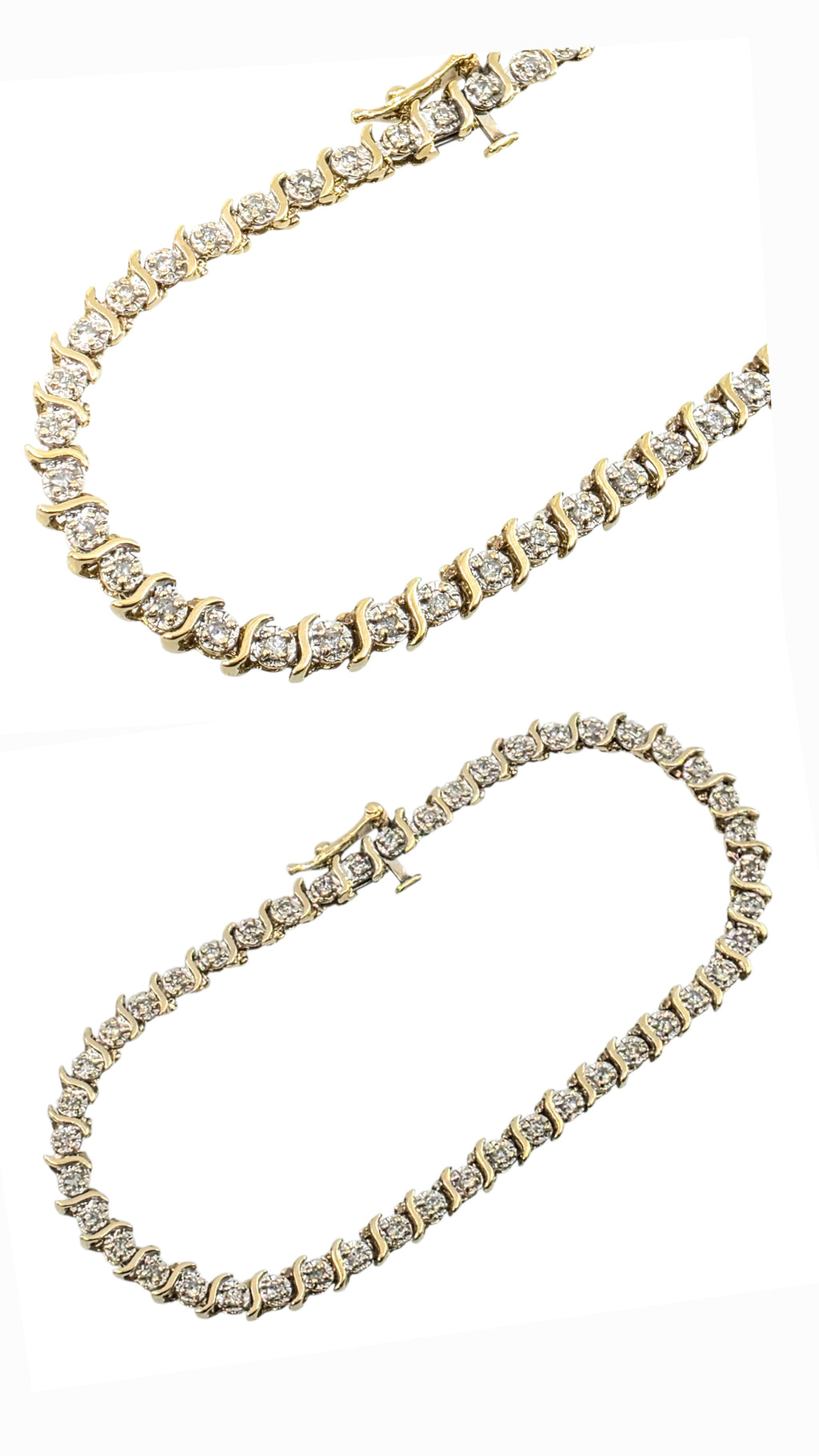 10k yellow gold Diamond Tennis bracelet