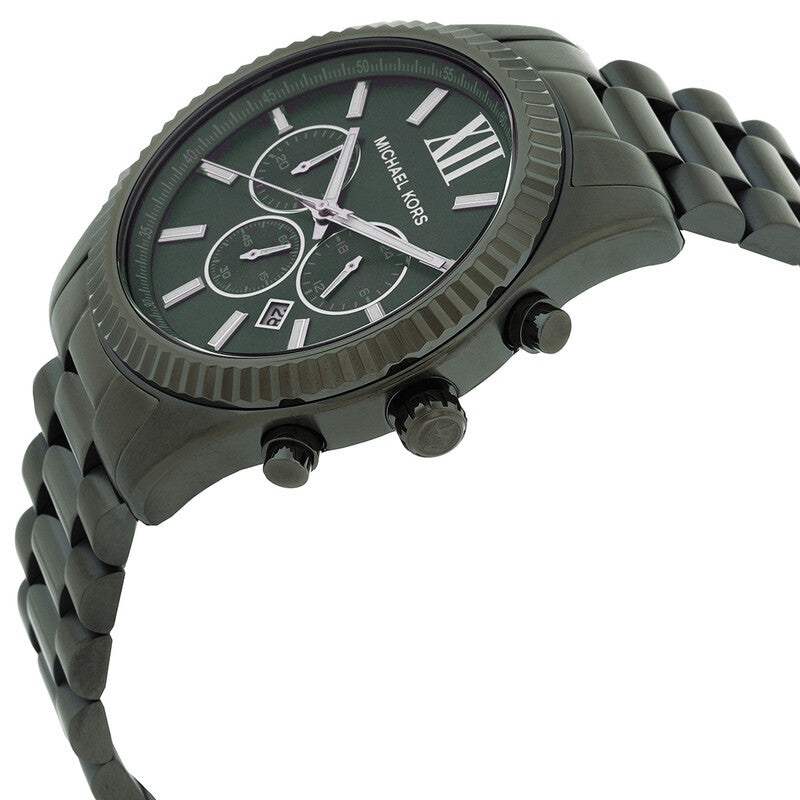 Michael Kors Lexington Army Green Mens Watch MK9166 NWT + Box