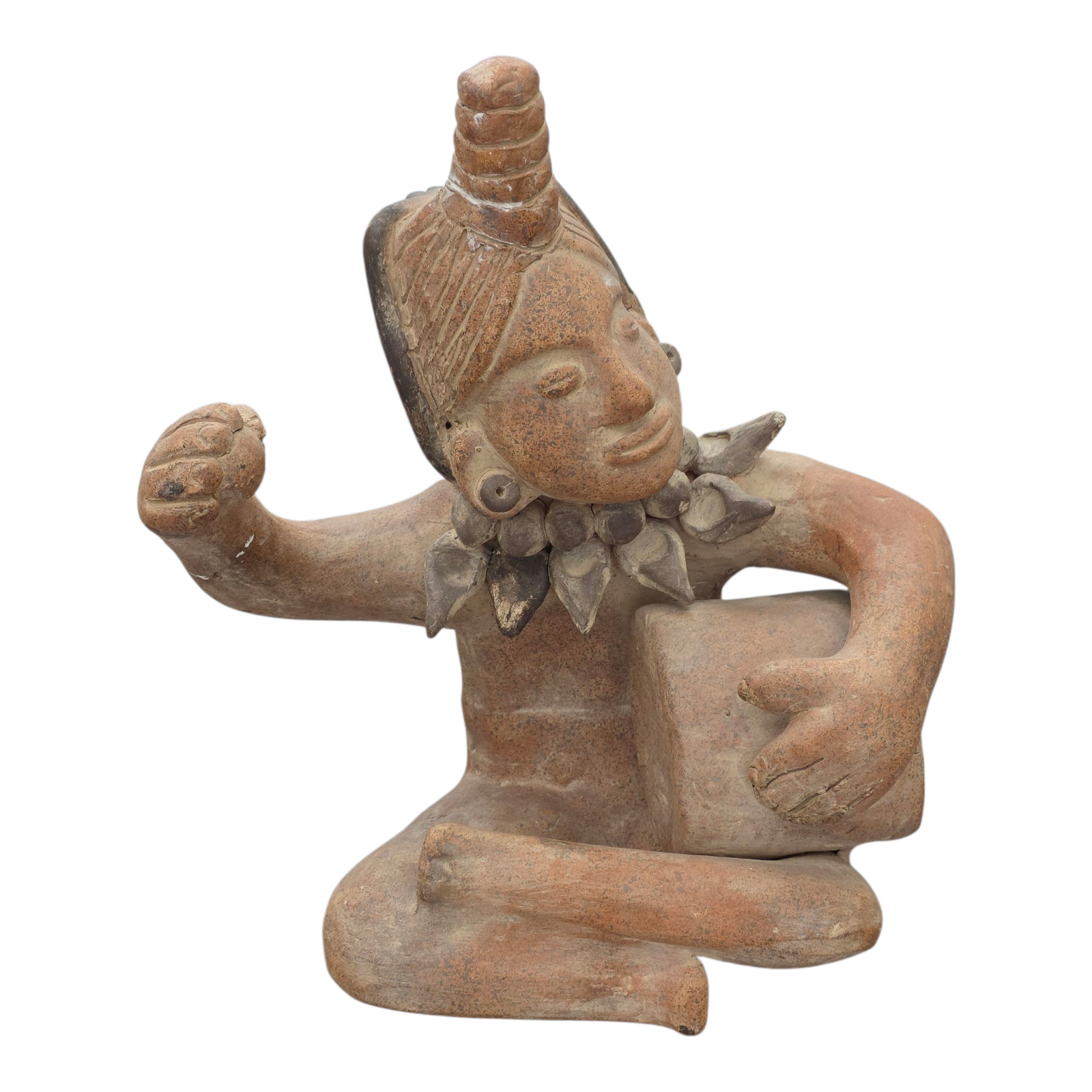 Pre Columbian Terracotta Man Sculpture