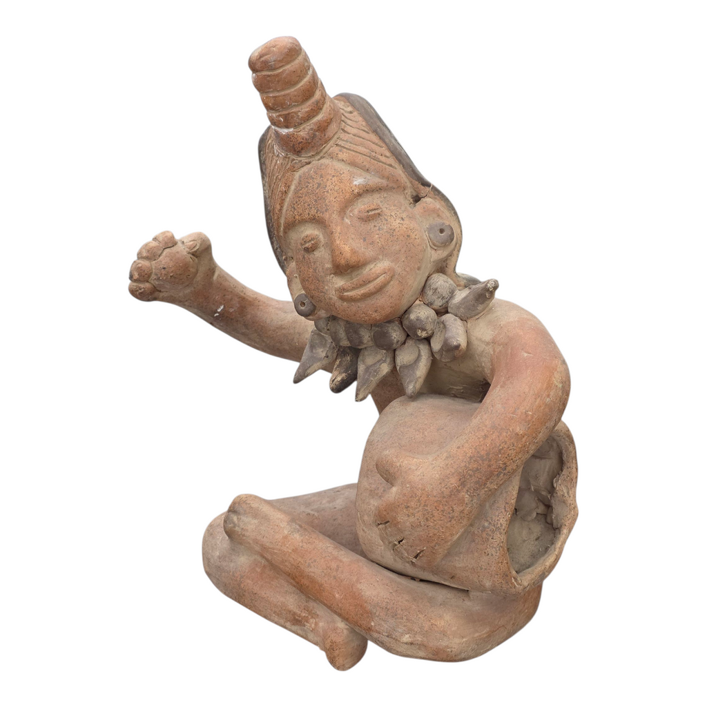 Pre Columbian Terracotta Man Sculpture