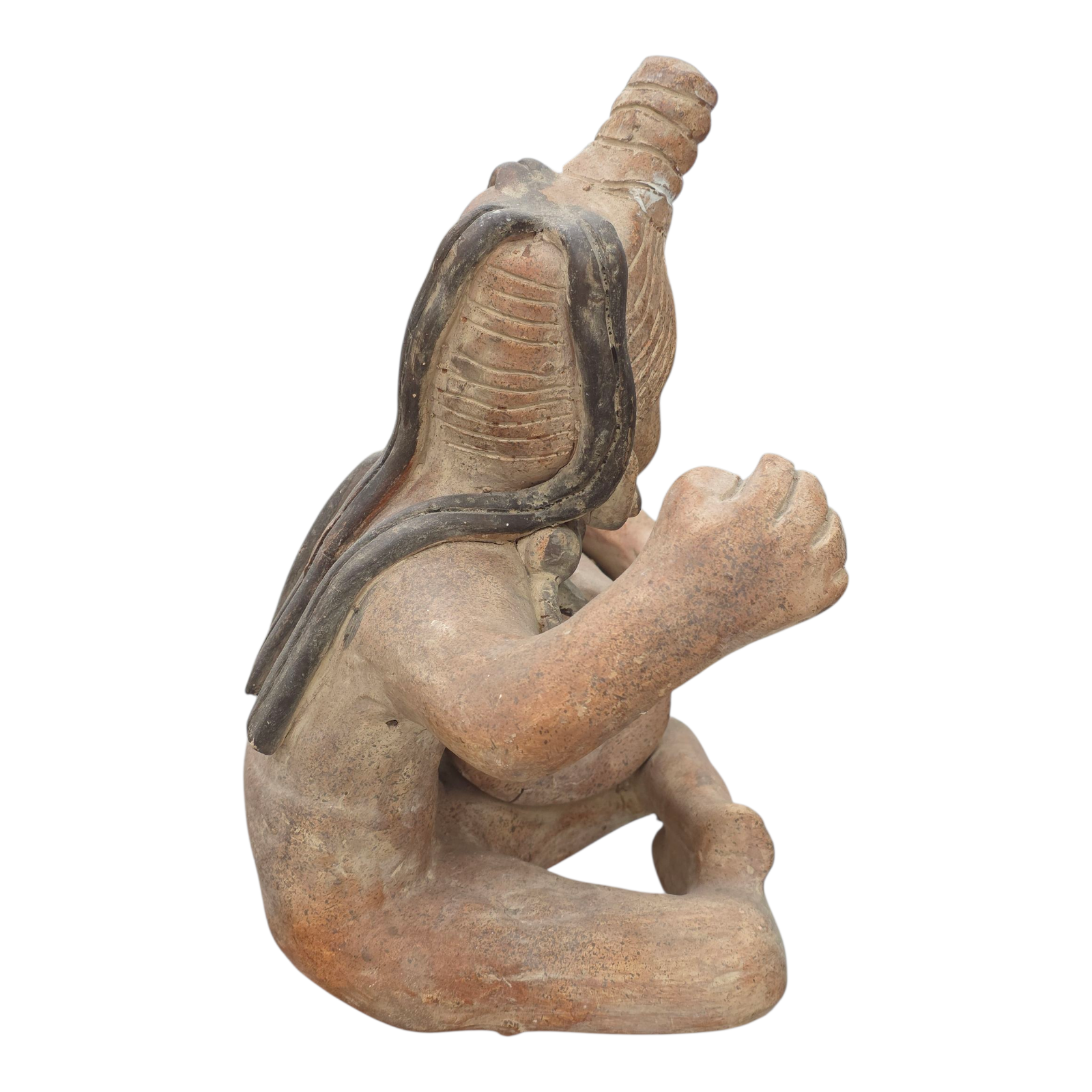 Pre Columbian Terracotta Man Sculpture